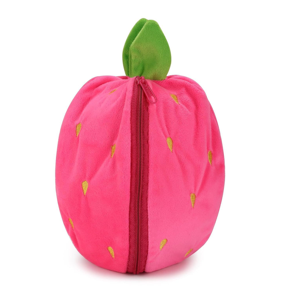 Zip-Ear Bunny Plush — zipped as a strawberry
