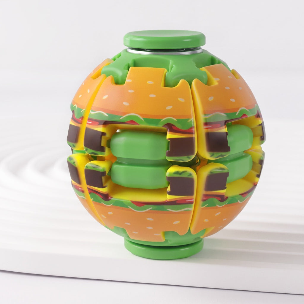 Burger Fidget Twist Ball close-up