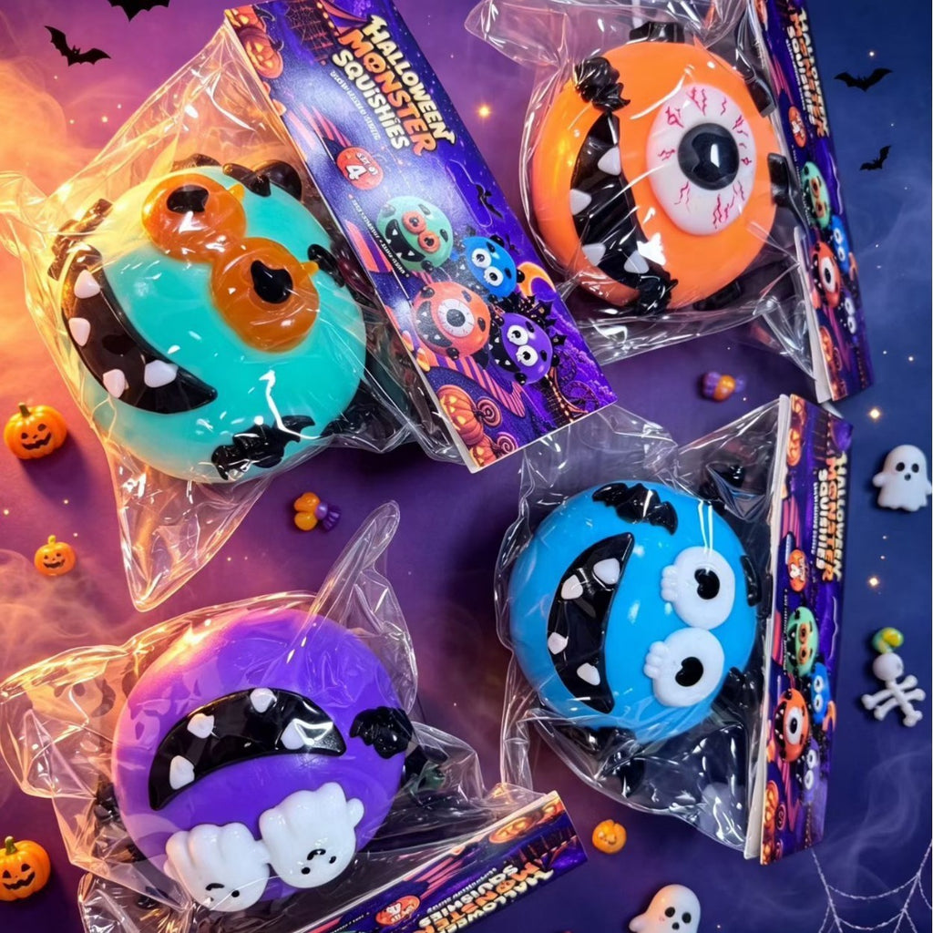 Smushers Squishy — Halloween monster faces