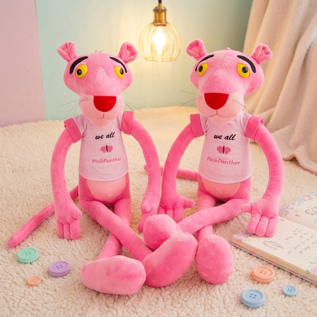 Pink Panther Plush sitting