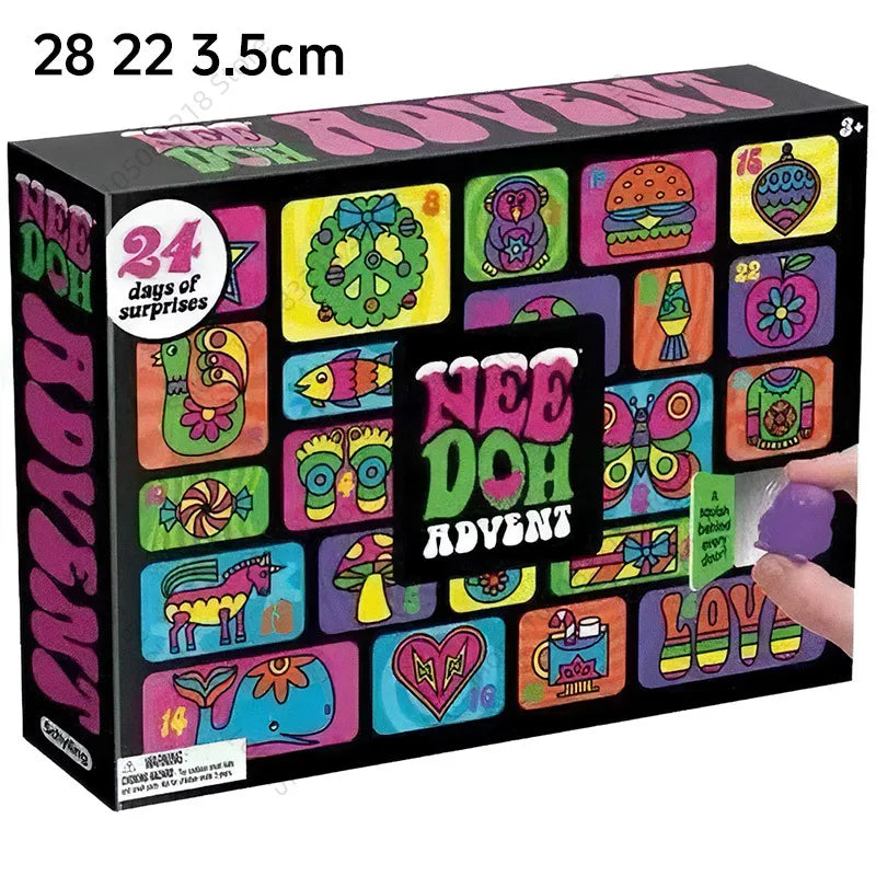 NeeDoh Advent Calendar box size 28 x 22 x 3.5 cm