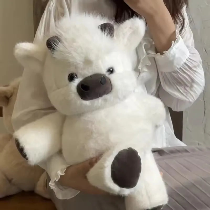 Running Animal Plush — Cow white
